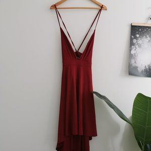 NWT Cupshe Burgundy Hi-Lo Dress